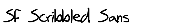 SF Scribbled Sans font preview